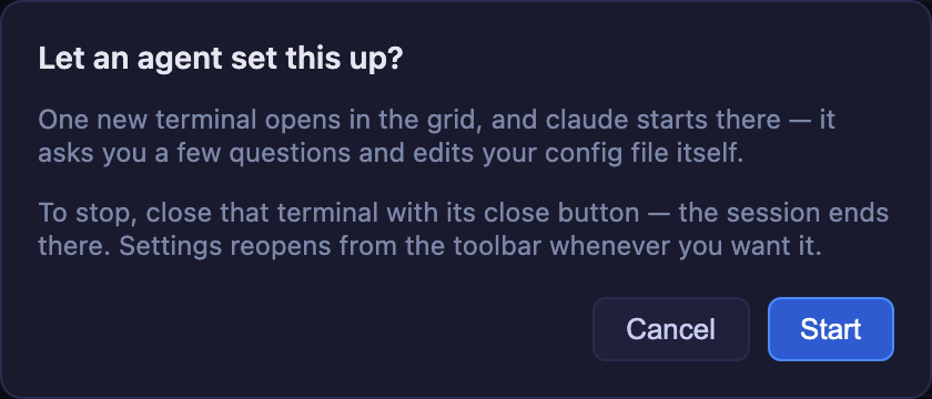 The confirmation a skill button raises