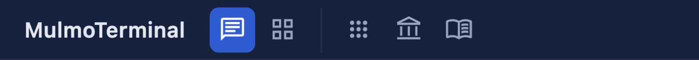 The chat view's toolbar — Collections, Accounting, Wiki