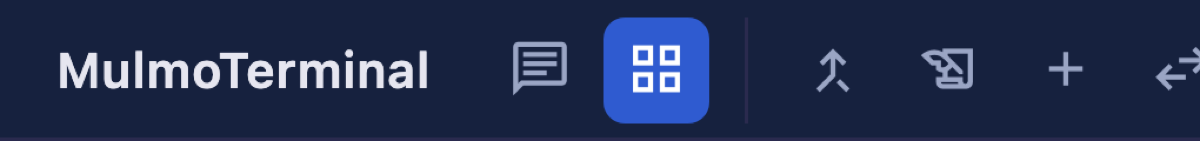Chat と Grid view が区切り線で囲われたツールバー