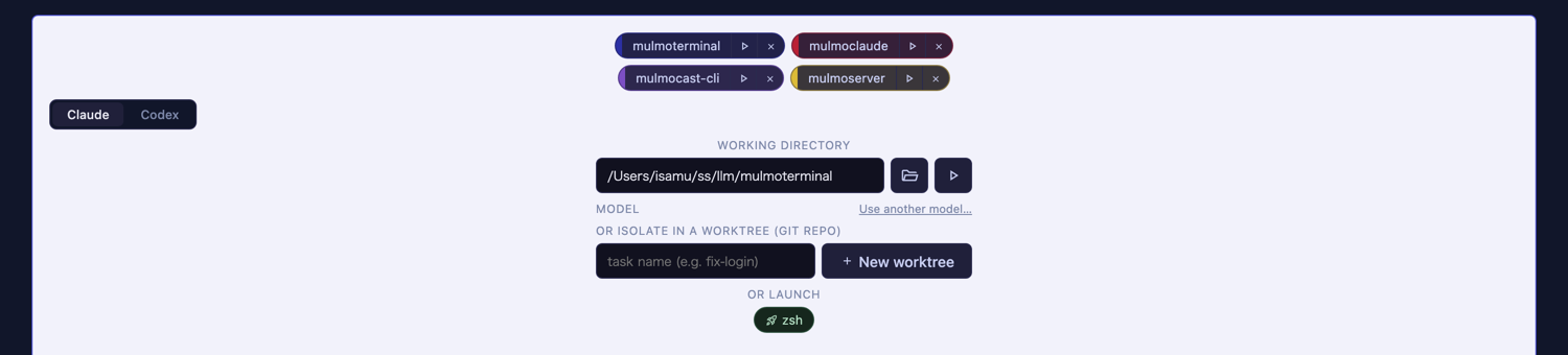 Directory chips carrying each directory's configured colour